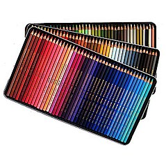 Gamme complète de crayons de couleur aquarelles de la marque Caran d'Ache