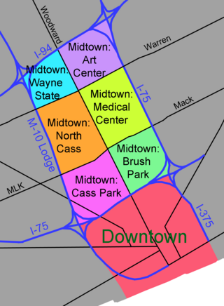 <span class="mw-page-title-main">National Register of Historic Places listings in Downtown and Midtown Detroit</span>