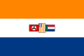 Outra versão sem a bandeira do Reino Unido, mas com a bandeira do AWB em vez da Vryburgervlag