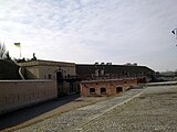 The Main gate and the wall to the Hospital fort (view from the East)