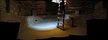 Interior of a reconstructed kiva at Mesa Verde National Park Kiva.jpg