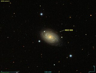 <span class="mw-page-title-main">NGC 820</span> Spiral galaxy in the constellation Aries