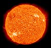 The Sun photographed by the Atmospheric Imaging Assembly (AIA 304) of NASA's Solar Dynamics Observatory (SDO).
