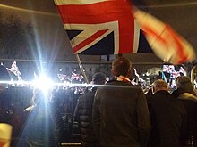 Celebrations in Westminster on the day of the UK's withdrawal from the EU Westminster (49470120328).jpg