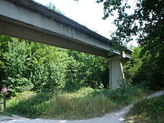 Le viaduc dans la forêt d'Orléans.