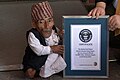 Chandra Bahadur Dangi being presented with one of his awards