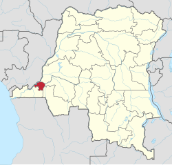 DRC, highlighting the city-province of Kinshasa