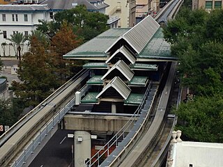 <span class="mw-page-title-main">James Weldon Johnson Park station</span> Jacksonville Skyway monorail station in Florida, United States