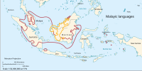 Aire de diffusion des langues malaïques.