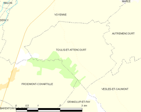 Poziția localității Toulis-et-Attencourt