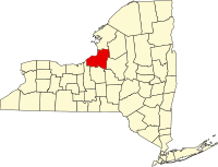 Locatie van Oswego County in New York