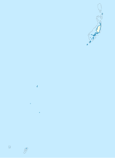 Mapa konturowa Palau, u góry po prawej znajduje się punkt z opisem „Airai”