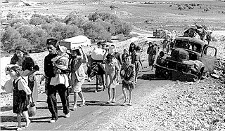 <span class="mw-page-title-main">1948 Palestinian expulsion and flight</span> Expulsion and flight of Palestinians during the 1948 Palestine war