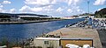 Vista de la bocana de entrada al Puerto deportivo de Vivero.