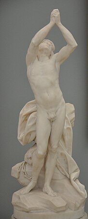 Un esclave accablé de douleur (1769), musée des Beaux-Arts de Rouen.