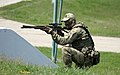 Spetsnaz sniper, during a joint exercise, dressed in ATACS FG.