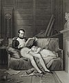 Alexandre Vincent Sixdeniers: Napoleon (I) et son fils, c. 1820