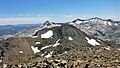 Summit view looking south at Jacks Peak, Pyramid Peak, and Mount Price