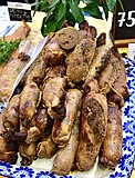 Gęsie pipki (goose necks stuffed with meat)