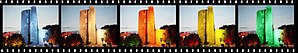 Maiden Tower in Baku - night illumination