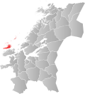 Frøya i Trøndelags beliggenhed