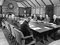 President Dwight D. Eisenhower meets with his National Security Council at Laurel Lodge, 1955