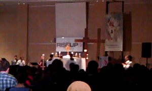 Eucharistic adoration at Rise Up 2011 Riseup-adoration.jpg