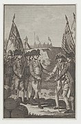 The Surrender of Earl Cornwallis (Lieutenant General of the British Army in North America) to General Washington & Count De Rochambeau, on the 19th of Octr. 1781 MET DP876919.jpg