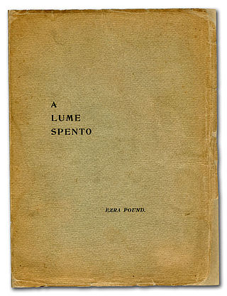 <i>A Lume Spento</i> 1908 self-published poetry collection by Ezra Pound