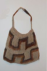 Bilum string bags are used by the Min peoples of the Telefolmin District in Papua New Guinea. Bilum.jpg