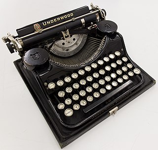 <span class="mw-page-title-main">Typewriter</span> Mechanical device for typing characters