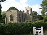 Church of St Mary Magdalene, Melchbourne, where Farrar carried out restoration work