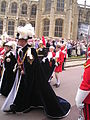 Queen Elizabeth, former Sovereign of the Order, with the late Duke of Edinburgh, a Royal Knight