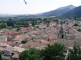 The village of Peyruis, seen from the castle