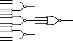 12-input AND gate from NAND and NOR gates