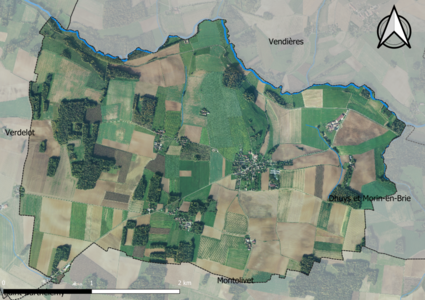 Carte orhophotogrammétrique de la commune.