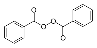 <span class="mw-page-title-main">Benzoyl peroxide</span> Chemical compound with uses in industry and acne treatment