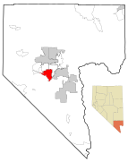 Clark County Nevada Incorporated and Unincorporated areas Enterprise Highlighted.svg