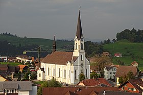 Doppleschwand – Ortskern mit Pfarrkirche St. Nikolaus