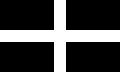 Croix de saint Piran, drapeau de Cornouailles