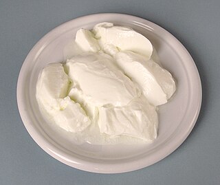 <span class="mw-page-title-main">Yogurt</span> Food produced by bacterial fermentation of milk