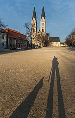 My assistant Lilli and me taking pictures in Halberstadt