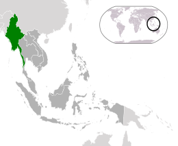 Unione del Myanmar - Localizzazione