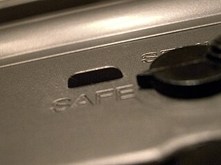 <span class="mw-page-title-main">Safety (firearms)</span> Feature on firearms to prevent accidental discharge