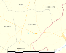 Mapa obce Oost-Cappel