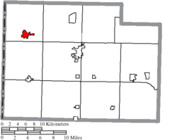 Location of Antwerp in Paulding County