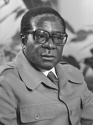 <span class="mw-page-title-main">Robert Mugabe</span> President of Zimbabwe from 1987 to 2017