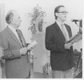 Rudy Van Quaquebeke rechts, in 1990 geboren op 17 september 1952