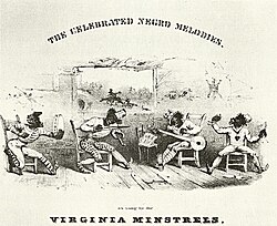 Detail from cover of The Celebrated Negro Melodies, as Sung by the Virginia Minstrels, 1843 Virginia Minstrels, 1843.jpg