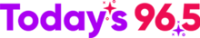 WTDY-FM's first logo from January 5, 2017, to March 16, 2018 WTDY Today's96.5 logo.png